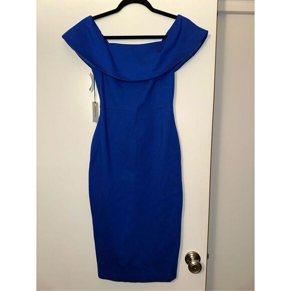 Babaton Aritzia Women’s Ruslan Sheath Dress Royal Blue Size 2 NWT - Picture 1 of 12